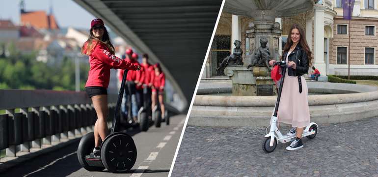 Prehliadka na Segway alebo prenájom elektrickej kolobežky aj s nabíjačkou