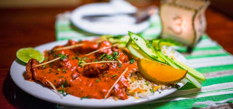 Indická kuracia tikka masala s basmati ryžou alebo butter chicken