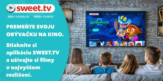 EXTRA CENA: Predplatné online TV, prémiových filmov a rozprávok na SWEET.TV s viac ako 200 kanálmi/Slovensko
