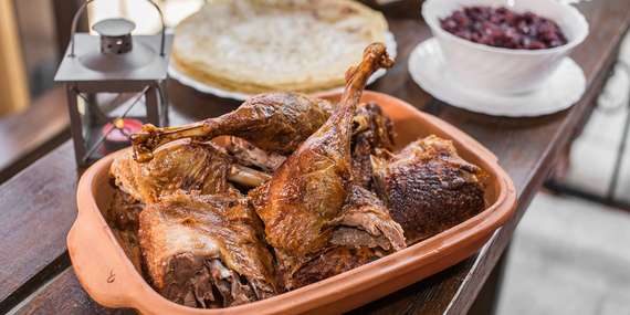 Husacie alebo kačacie hody z reštaurácie Husacina u Galika - aj k vám domov/Slovenský Grob