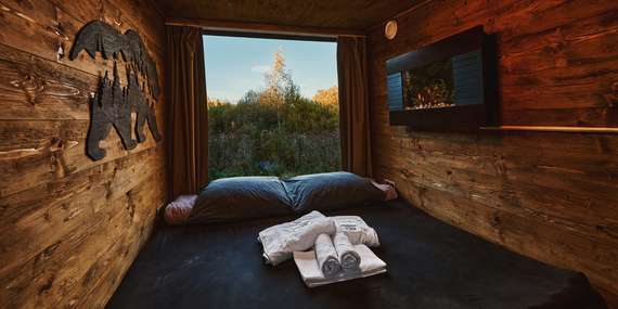 Pobyt v Škandinávskom domčeku - netradičné severské ubytovanie v prírode so saunou v lese a výhľadom na Tatry/Spišské Bystré