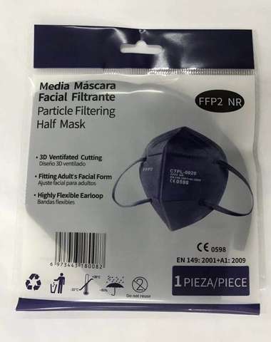 Respirátor FFP2 - farebný, tmavomodrý