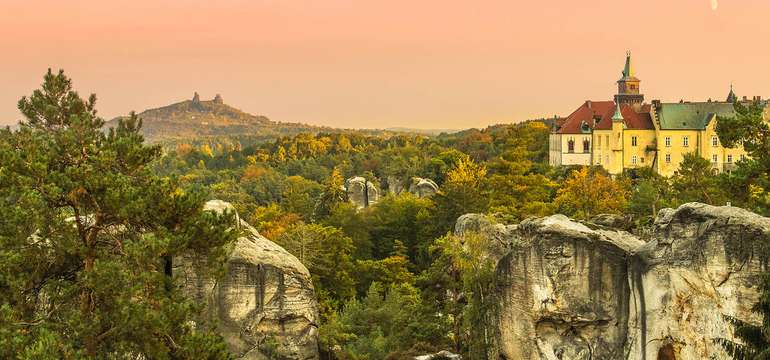 Pohled na Hrubou skálu a hrad Trosky je opravdu magický