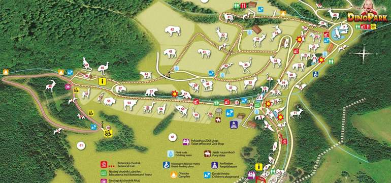 Mapa areálu ZOO Košice