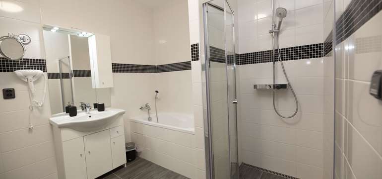 Samozřejmostí apartmánu je vlastní sociální zařízení