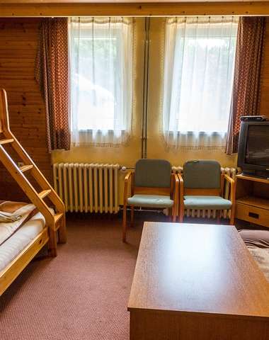 Pokoje hotelu jsou dimenzované především pro rodiny s dětmi