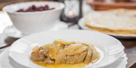 Kupón v hodnote 100 € na husacie a kačacie hody z reštaurácie Husacina u Galika/Slovenský Grob