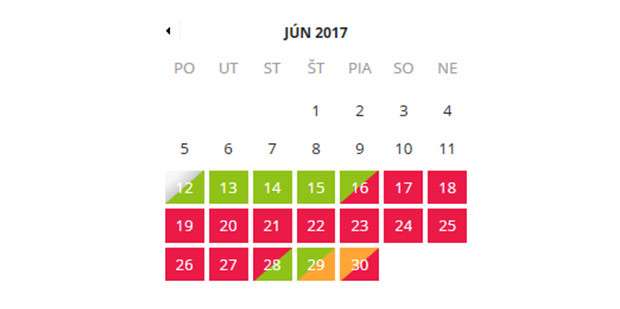 kalendar obsadenosti