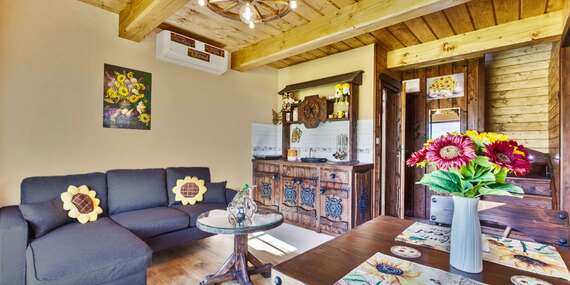 Romantický pobyt v Chalúpke Slnečnica s privátnou saunou a kúpacou kaďou/Brezno