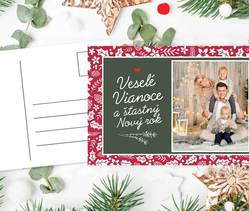 Vianočné pohľadnice z vašich vlastných fotografií 