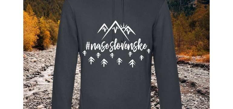 Dámska mikina s kapucou z certifikovanej BIO bavlny - NAŠE SLOVENSKÉ