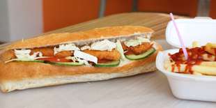 Bagetka s kuracími nugetkami 