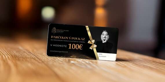 Darčekové poukážky na služby v salóne Beauty Palace Pezinok / Pezinok