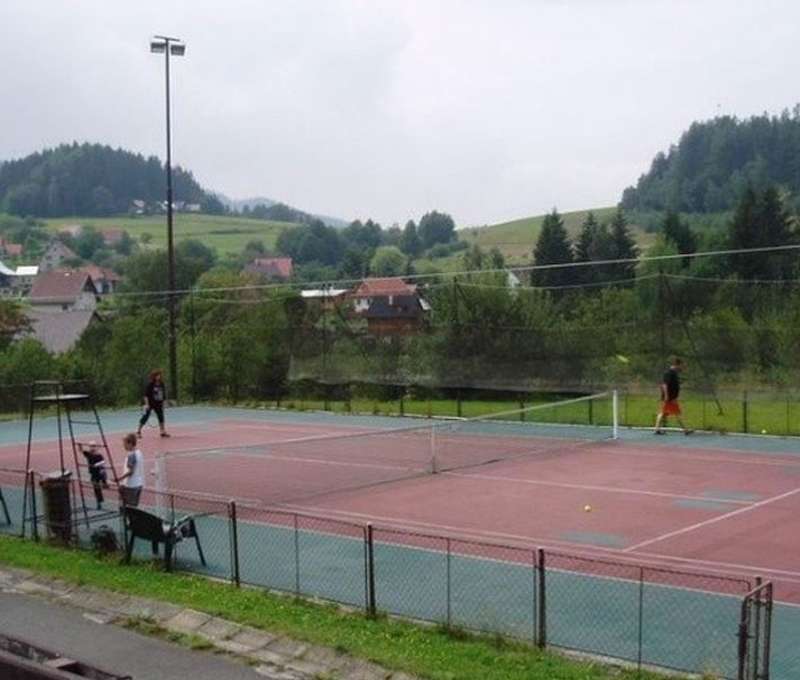 U hotelu je také tenisový kurt s umelým povrchem