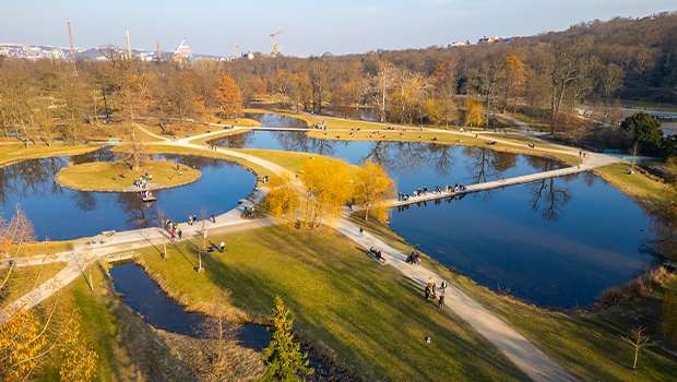 Stromovka park v Prahe pre rodiny s detmi