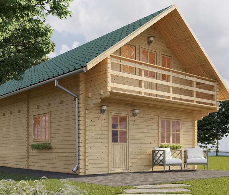 Zrubová chata Langon (4 izby / 108,3 m²)