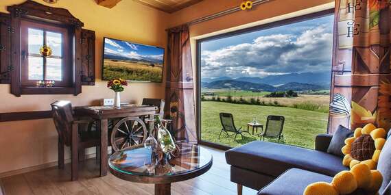 Romantický pobyt v Chalúpke Slnečnica s privátnou saunou a kúpacou kaďou/Brezno