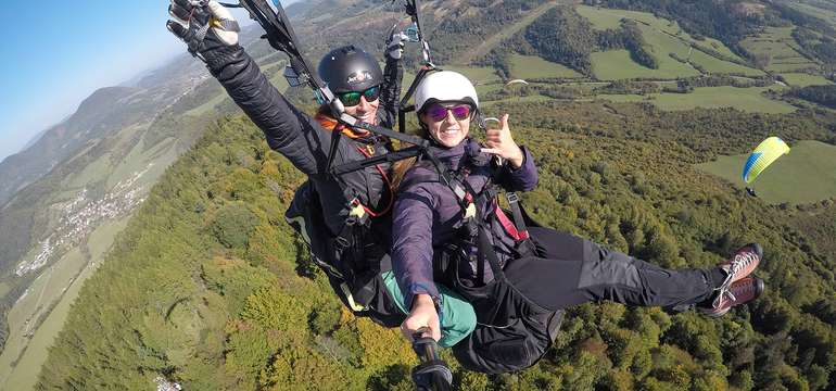 Tandemový paragliding z výšky až do 1000 metrov