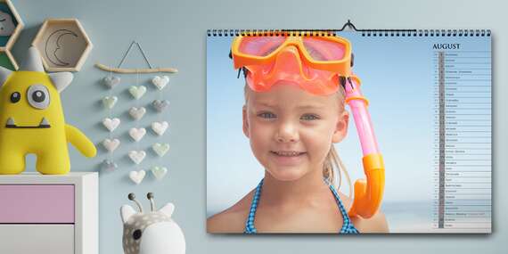 Fotokalendáre 2026 s vlastnými fotkami vo veľkosti A4 alebo A3/Slovensko