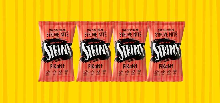 4x 25 g Balenie mrazom sušeného syra StrinX (nite – pikant)