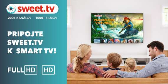 BLACK FRIDAY: Predplatné online TV, prémiových filmov a rozprávok na SWEET.TV s viac ako 200 kanálmi/Slovensko