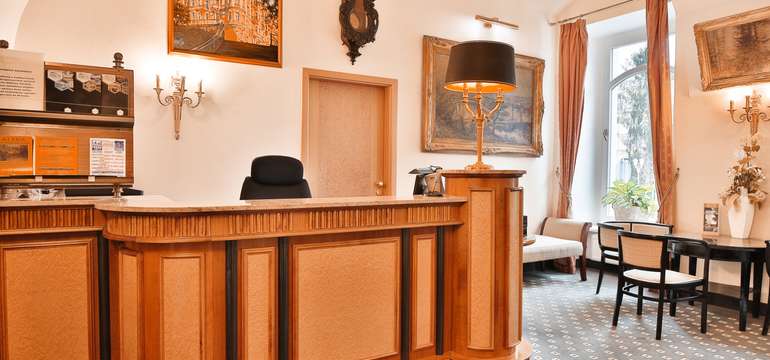 Recepcia hotela Belvedere Spa & Wellness**** v Mariánskych Lázňach