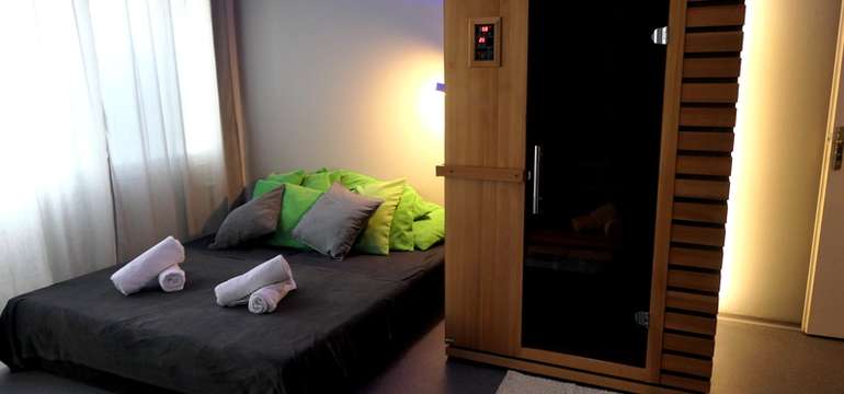 Prostředí wellness centra je úplnou oázou klidu