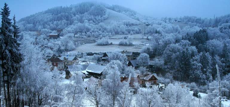 Krajina Českého ráje pod sněhem
