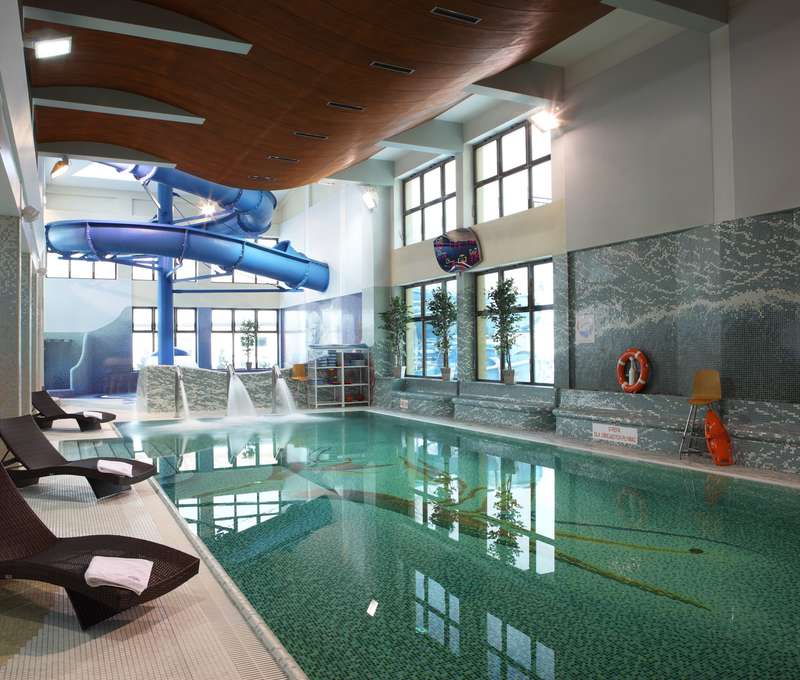 Hotel Klimek**** má vlastný aquapark s bazénom, vírivkou a toboganom