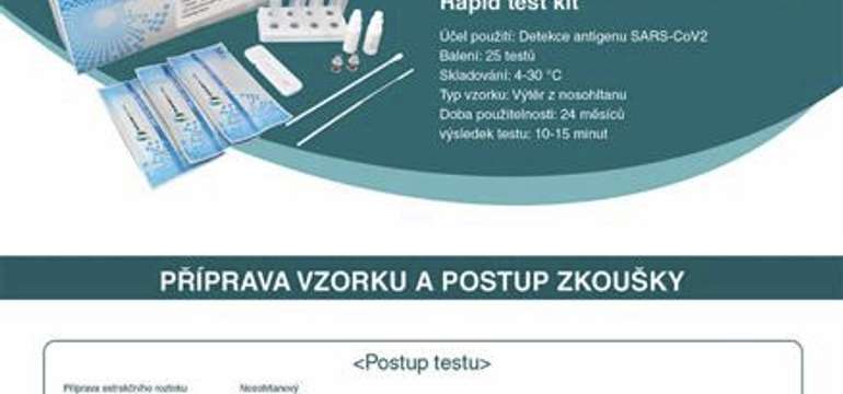 Antigénové COVID−19 testy (1 balenie 25 ks)