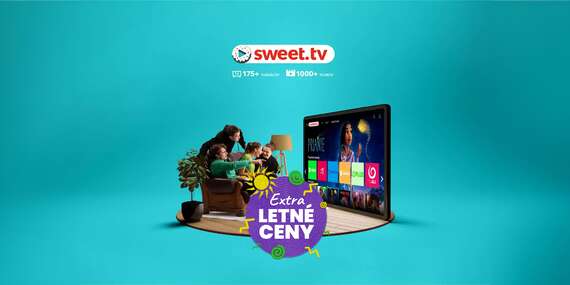 EXTRA CENY: Predplatné online TV, prémiových filmov a rozprávok na SWEET.TV s viac ako 175 kanálmi/Slovensko