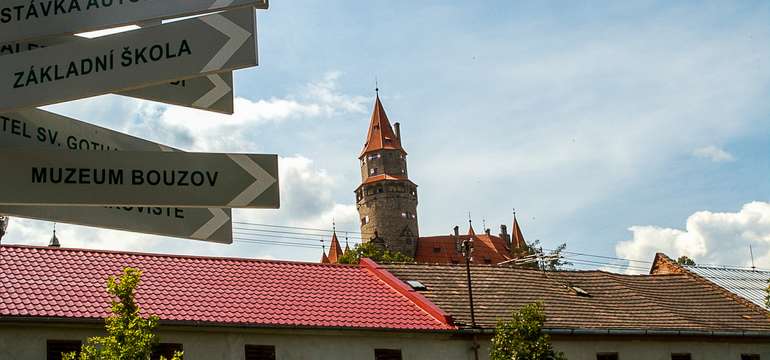 Výhled z hotelu Bouzov