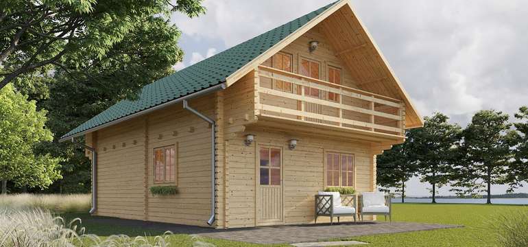 Zrubová chata Langon (4 izby / 108,3 m²)