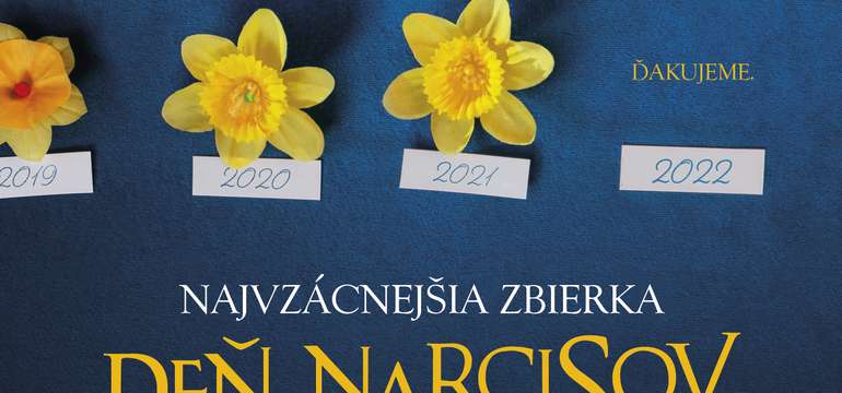28. 4. 2022 je Deň narcisov, prispieť môžete online aj v uliciach