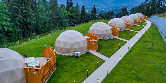 Diamond Glamp s vlastní vířivkou a snídaní doručenou až ke dveřím/Polsko - Vysoké Tatry - Poronin