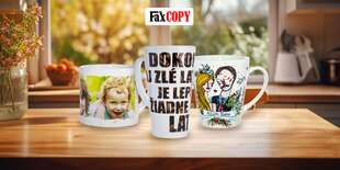 Originálne hrnčeky s vlastným motívom od FaxCOPY