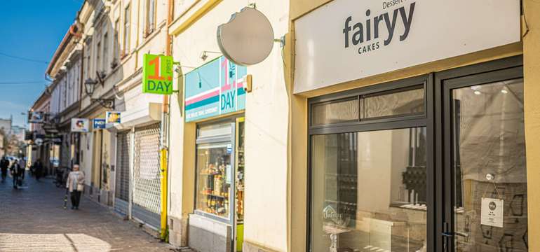 Interiér Fairy Cakes nájdete v centre Starého Mesta