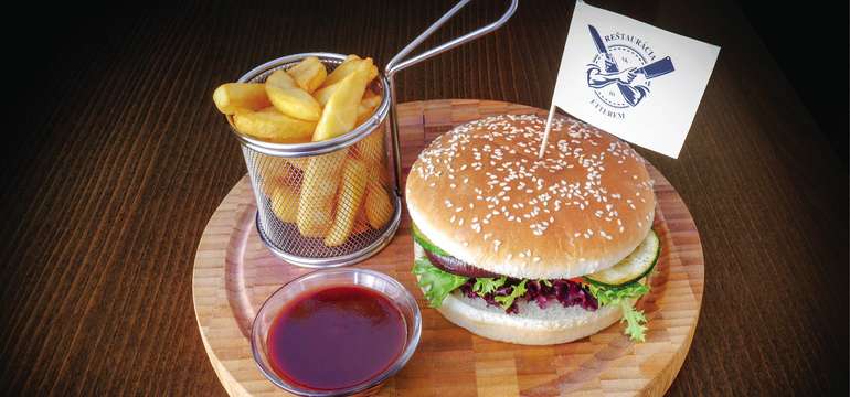 Vega hamburger s baklažánom