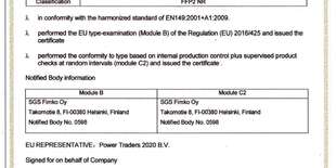 Certifikát k farebným respirátorom