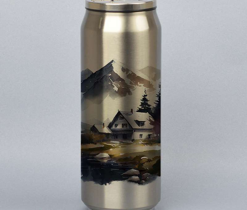 Turistická termoplechovka (500 ml) - kov, plast
