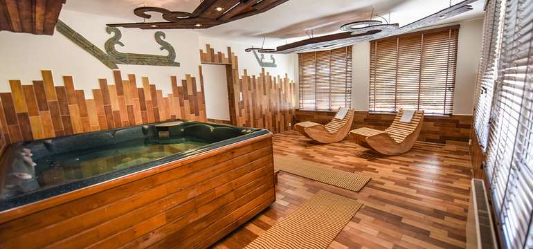 Wellness centrum priamo v penzióne (fínska a parná sauna, vírivka a oddychová zóna)