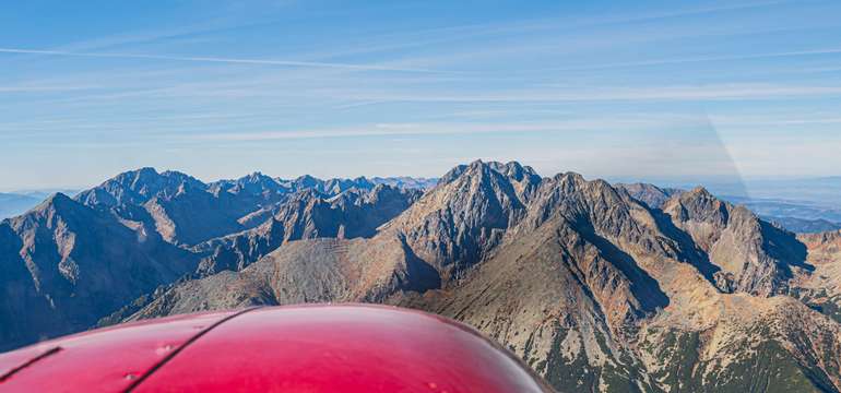 Vyhliadkový let ponad Tatry