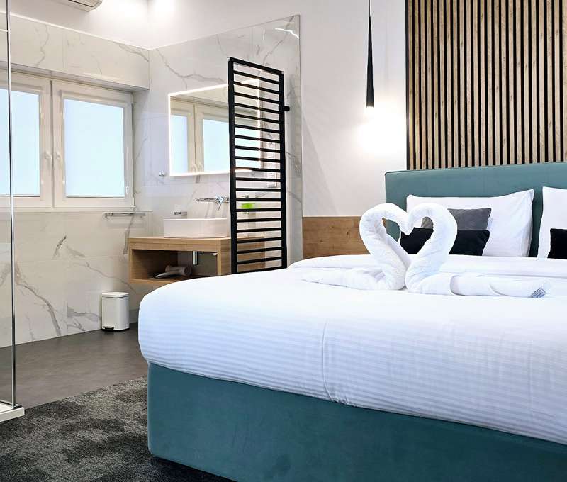 Mezonetový apartmán v komplexe Salón MISSEN - vrchná spálňa