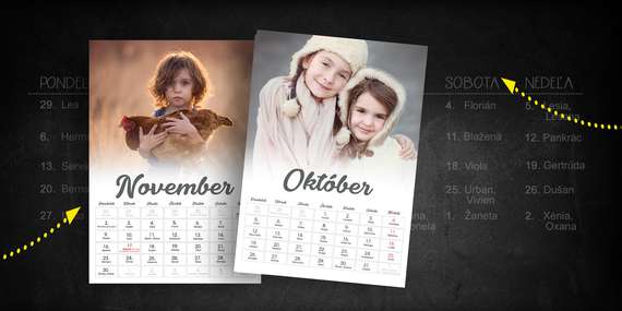 Extra veľký kalendár z vašich fotiek na rok 2026/Slovensko