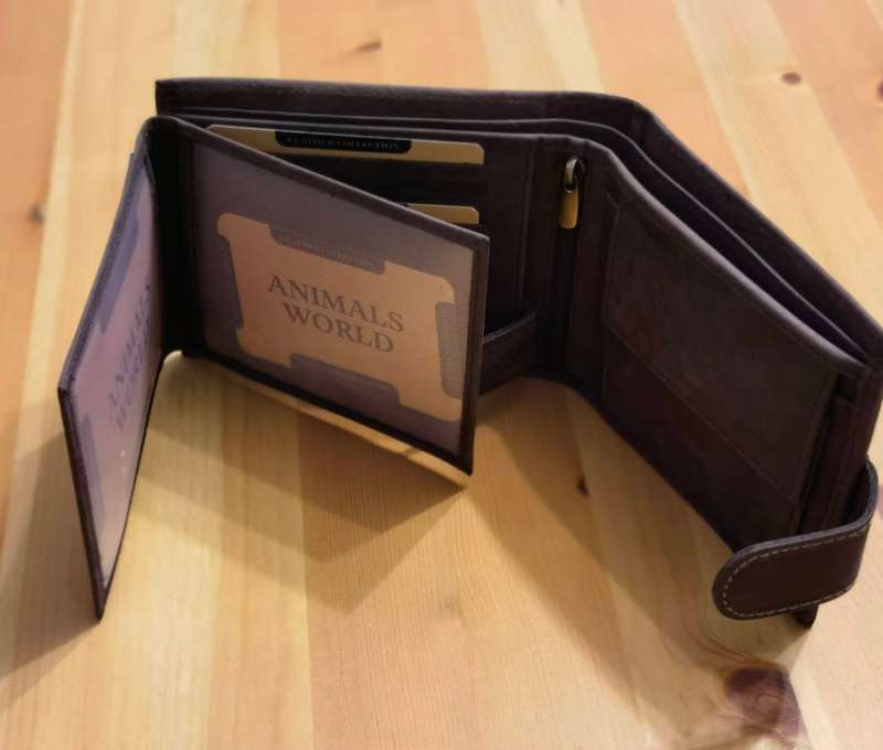 Pánska kožená peňaženka Fish Brown