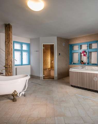 Wellness - fínska sauna, parná sauna, infra sauna, Kneippov kúpeľ, sprcha s masážnymi tryskami, víri