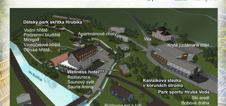 Wellness hotel Hluboký dvůr*** superior je sučasťou Resortu Hrubá Voda