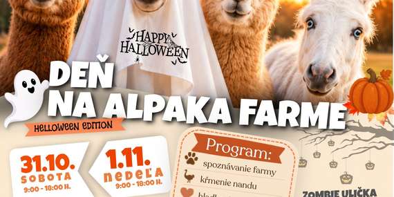 Vstup na Deň na Alpaka farme 17. októbra alebo na Halloween v Moste pri Bratislave/Most pri Bratislave