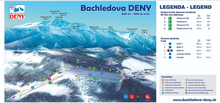 Celodenný skipas v stredisku Bachledova DENY