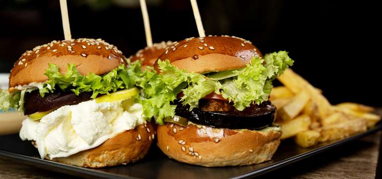 3x Mini burger menu - vegetariánske